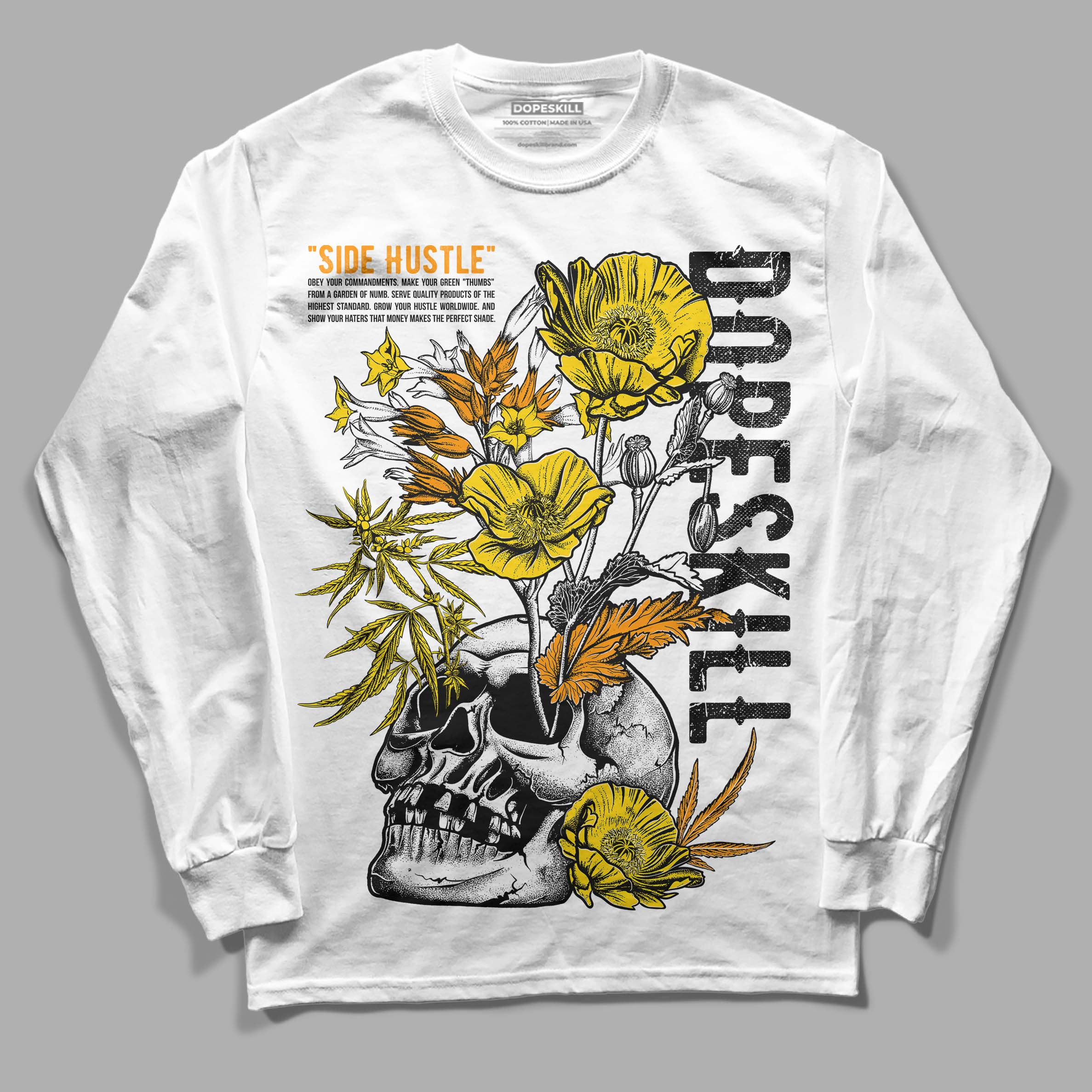 Yellow Ochre 6s superstreetwear Long Sleeve T-Shirt Side Hustle Graphic