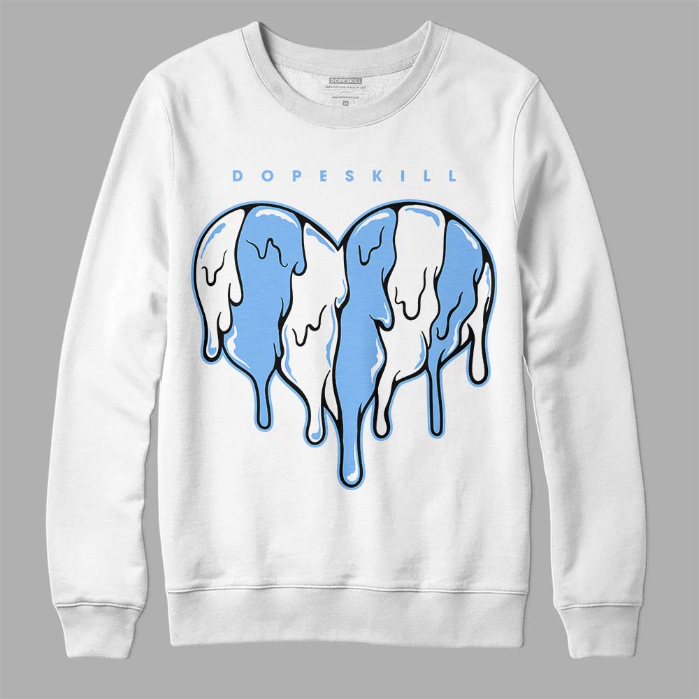 Powder Blue 9s superstreetwear Sweatshirt Slime Drip Heart Graphic