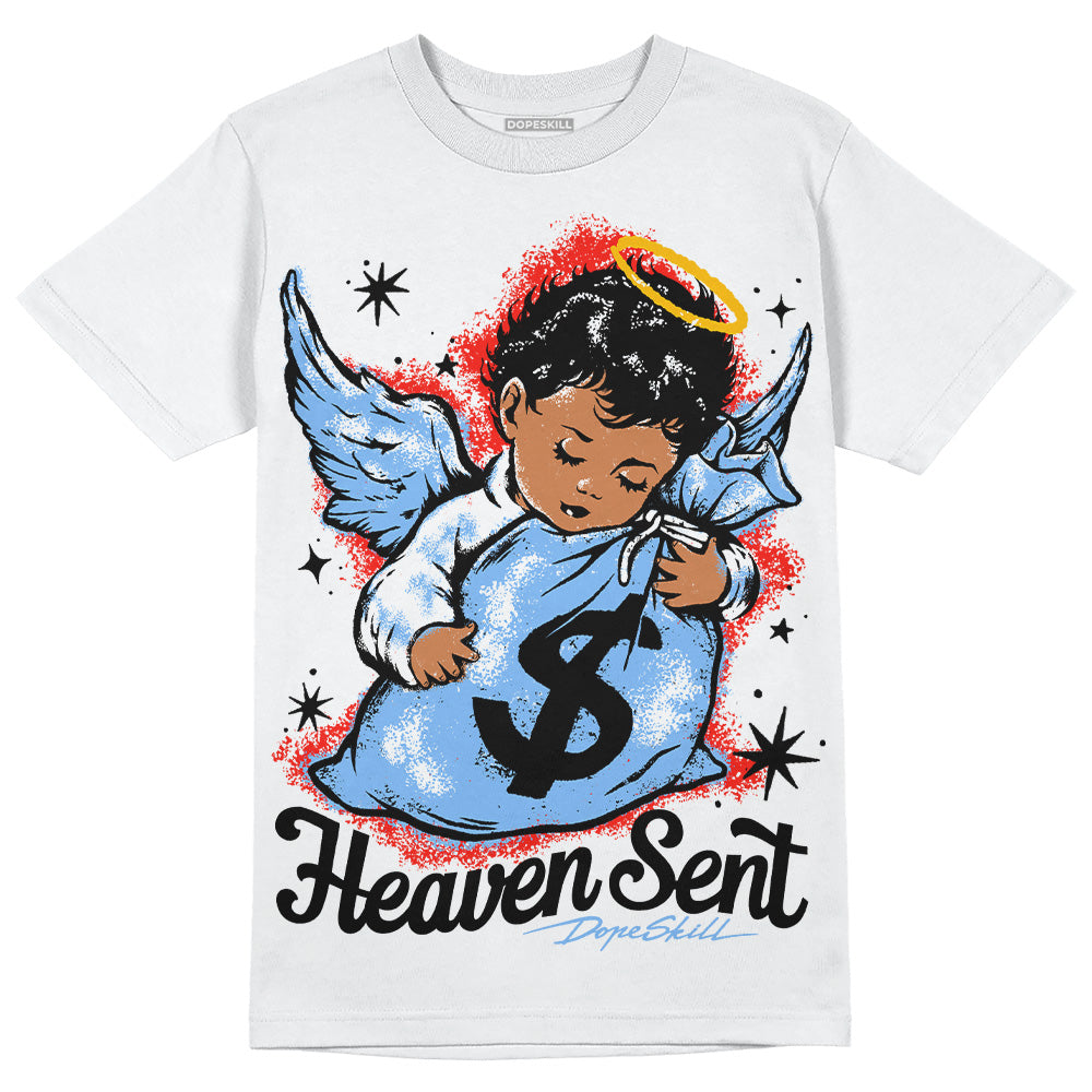 Powder Blue 9s superstreetwear T-Shirt Heaven Sent Graphic