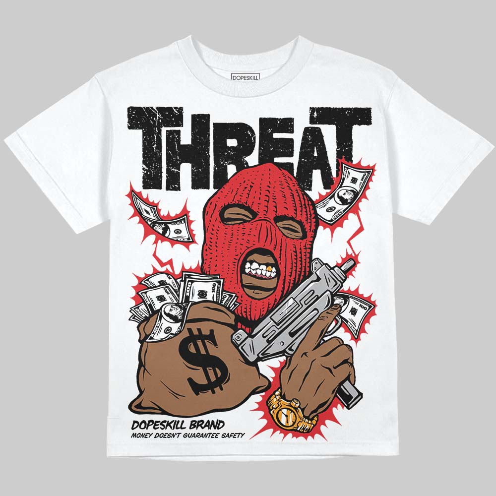 Black and White Collection superstreetwear Oversize Print T-Shirt Under Threat Graphic