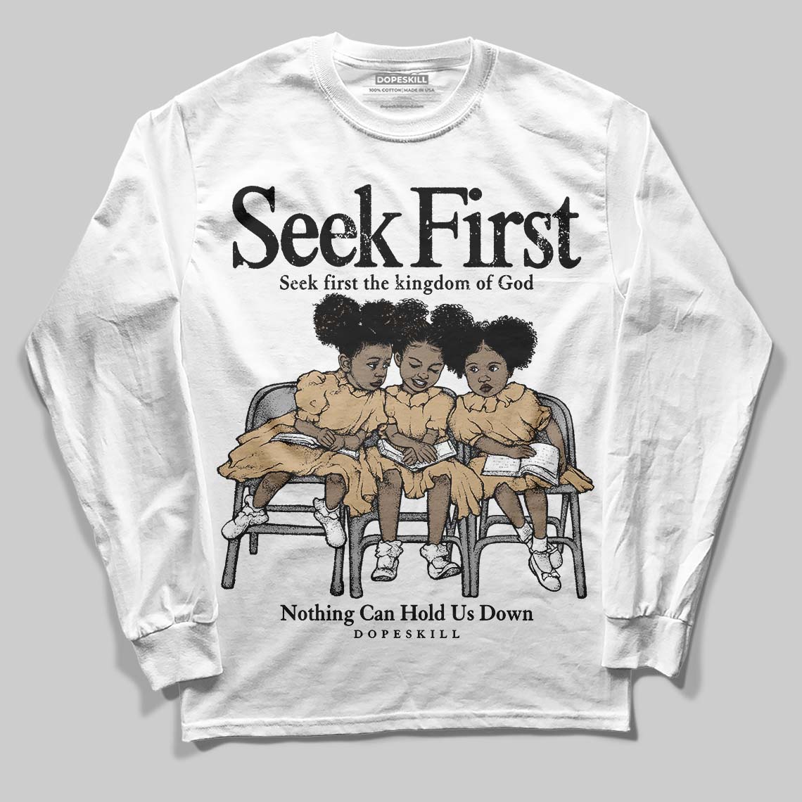 TAN Collection superstreetwear Long Sleeve T-Shirt New Seek First Graphic