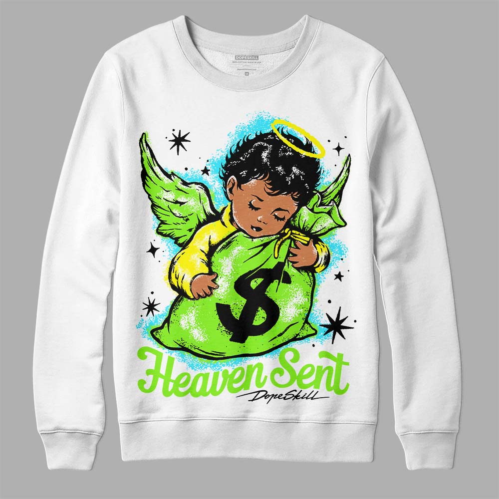 Neon Green Collection superstreetwear Sweatshirt Heaven Sent Graphic