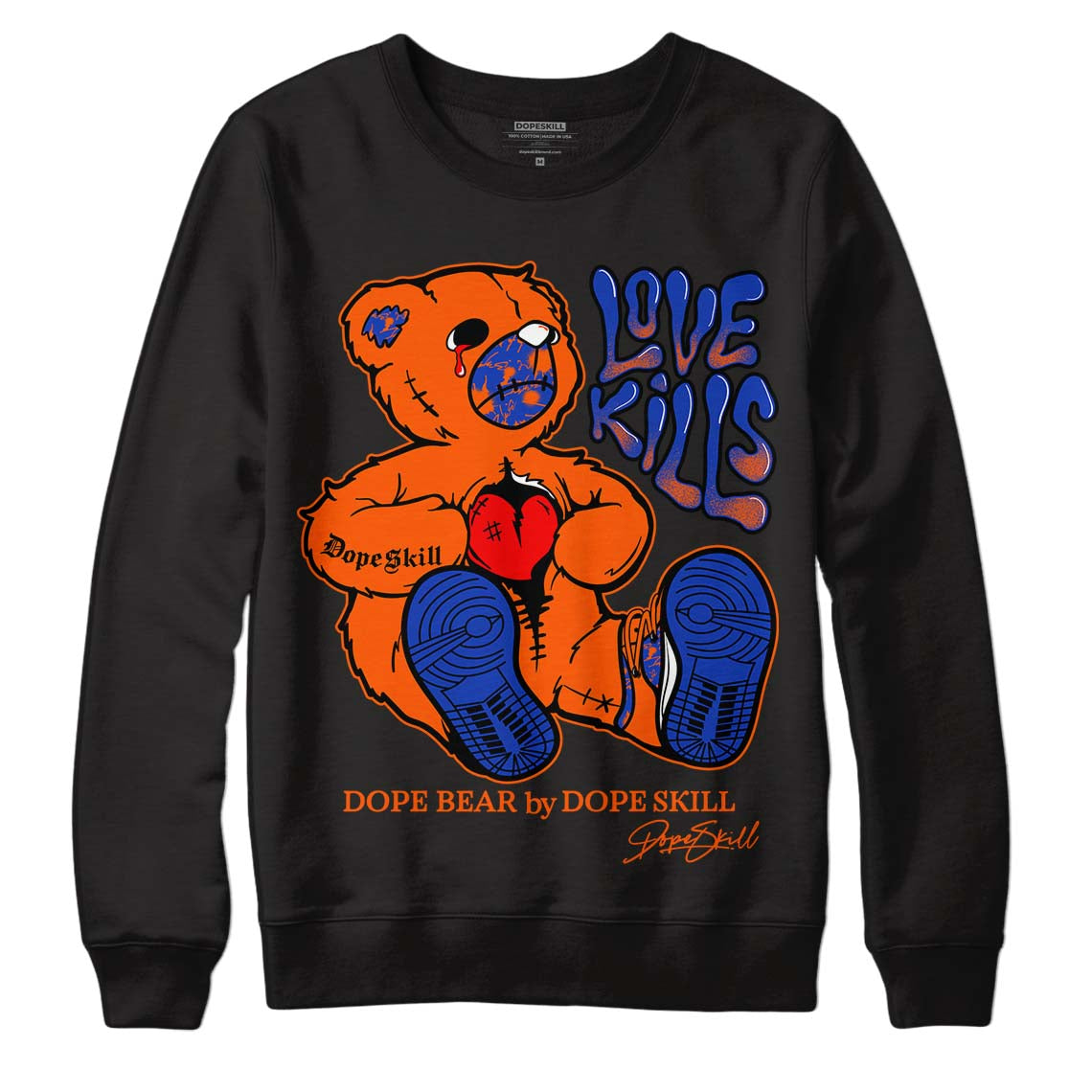 Dunk Low Futura Orange Blaze superstreetwear Sweatshirt Love Kills Graphic