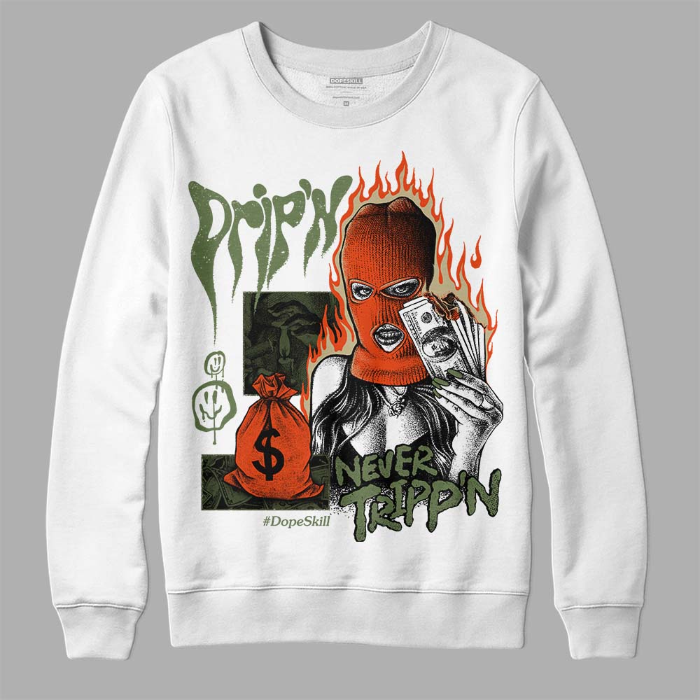 Olive Collection superstreetwear Sweatshirt Drip'n Never Tripp'n Graphic