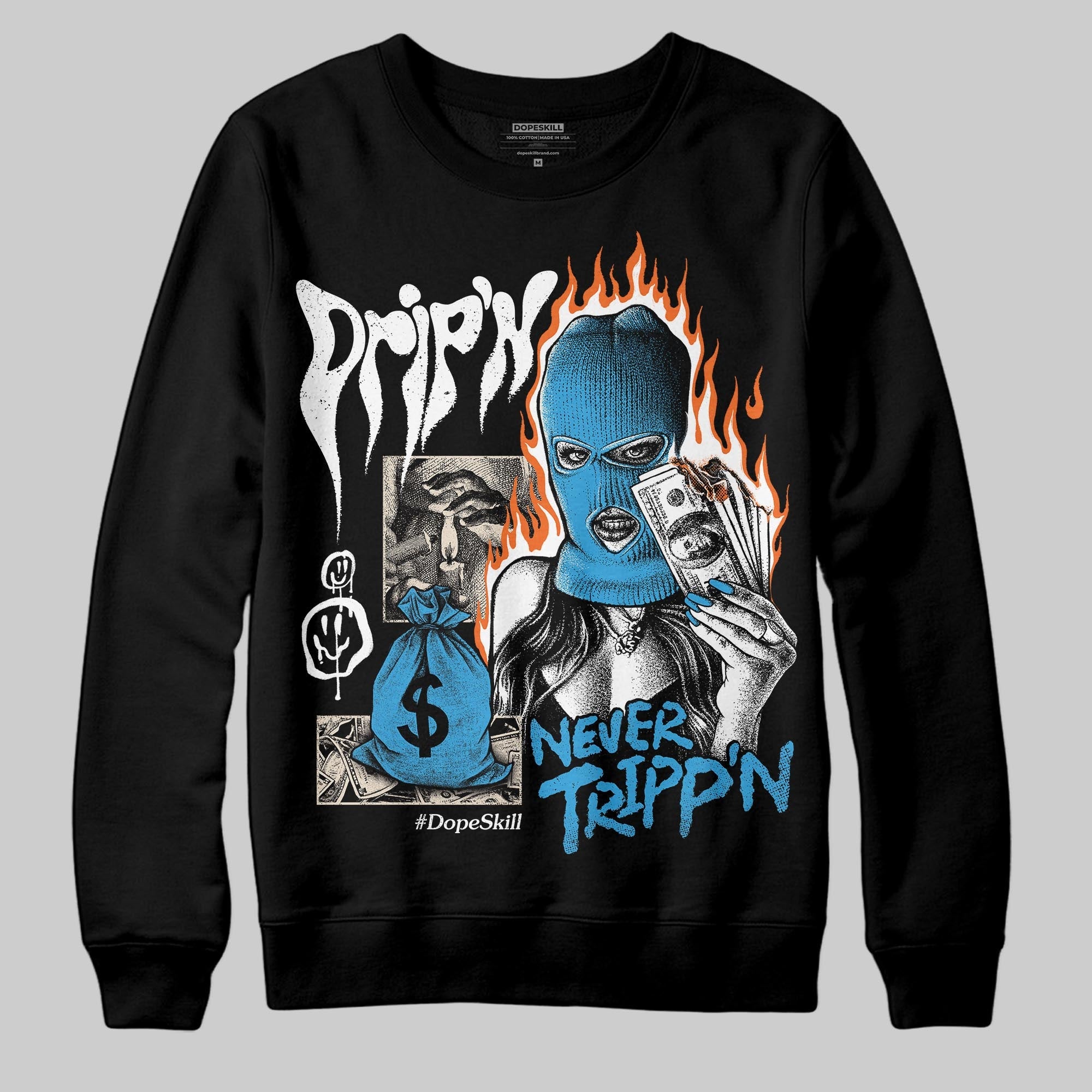 UNC Reimagined 1s superstreetwear Sweatshirt Drip'n Never Tripp'n Graphic