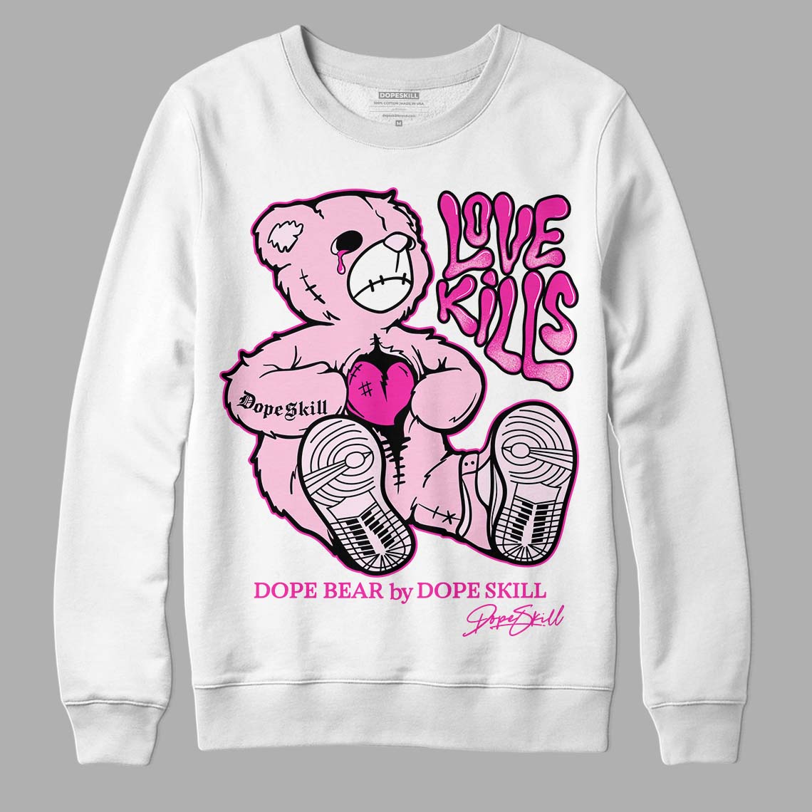 Triple Pink Dunk Low superstreetwear Sweatshirt Love Kills Graphic