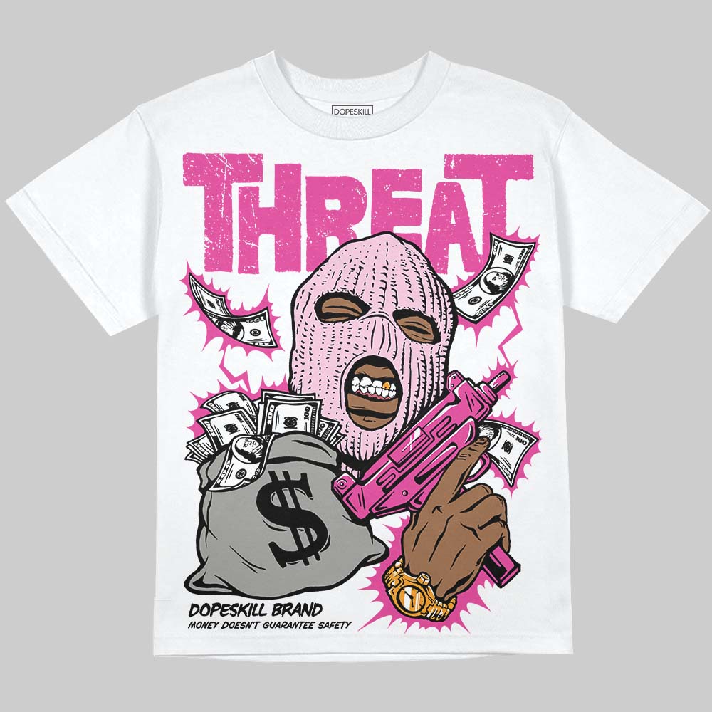 Triple Pink Dunk superstreetwear Oversize Print T-Shirt Under Threat Graphic