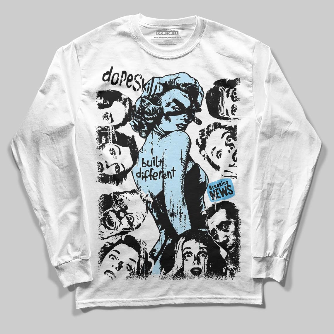 Legend Blue 11s superstreetwear Long Sleeve T-Shirt Built Different Graphic
