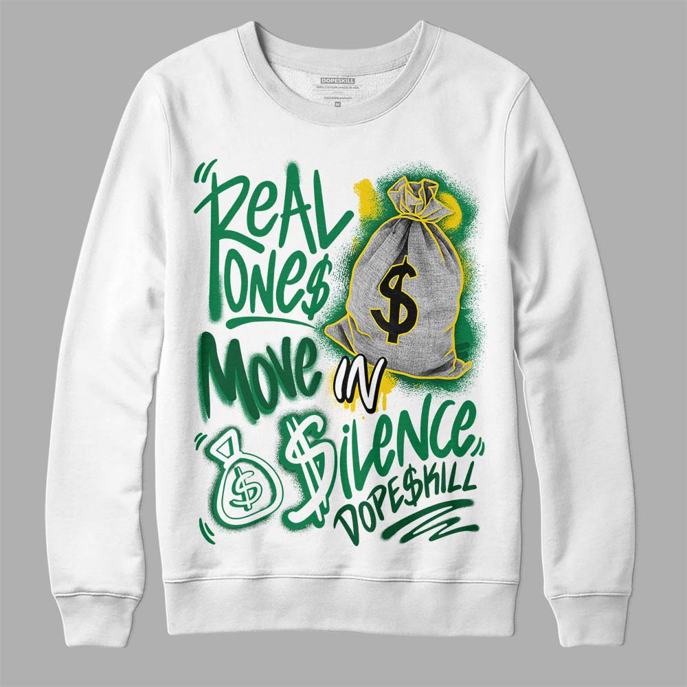 Green Collection superstreetwear Sweatshirt Real Ones Move In Silence Graphic