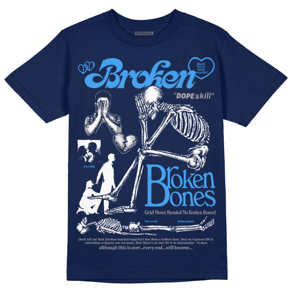 Midnight Navy 3s superstreetwear Navy T-shirt Broken Bones Graphic
