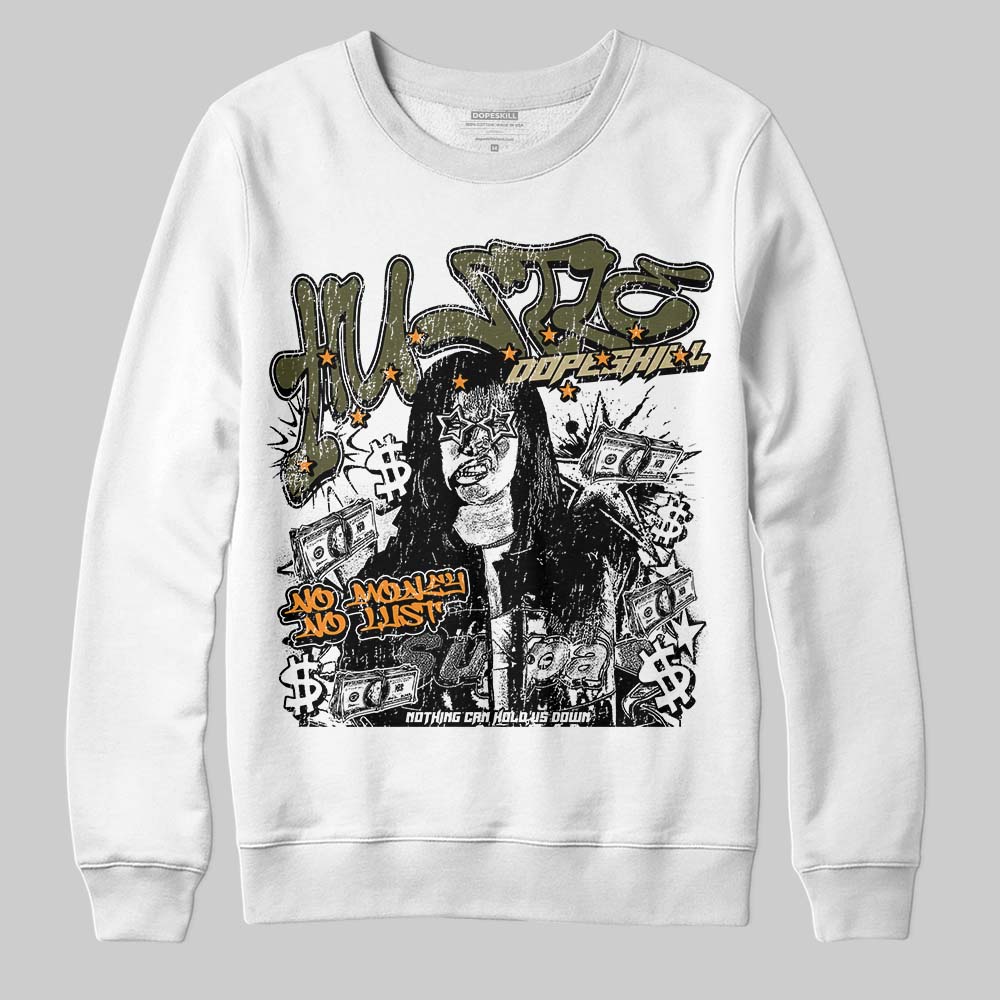 Olive Collection superstreetwear Sweatshirt No Money No Lust Graphic