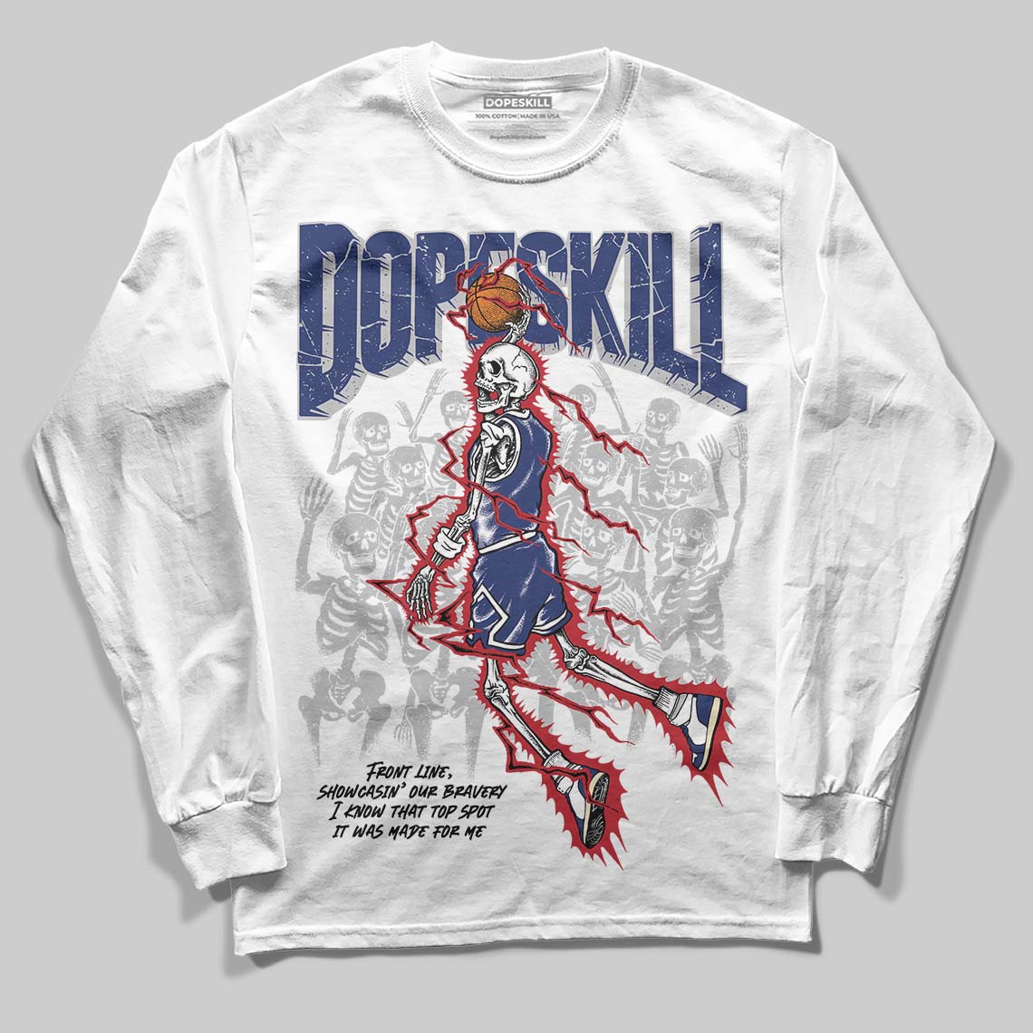 Rare Air Deep Royal Blue 1s superstreetwear Long Sleeve T-Shirt Thunder Dunk Graphic
