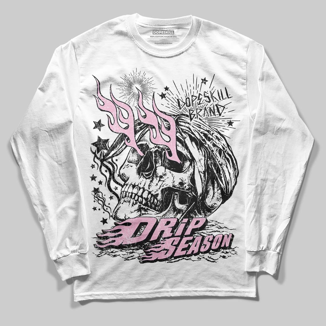 Pink Collection superstreetwear Long Sleeve T-Shirt Drip Season Graphic