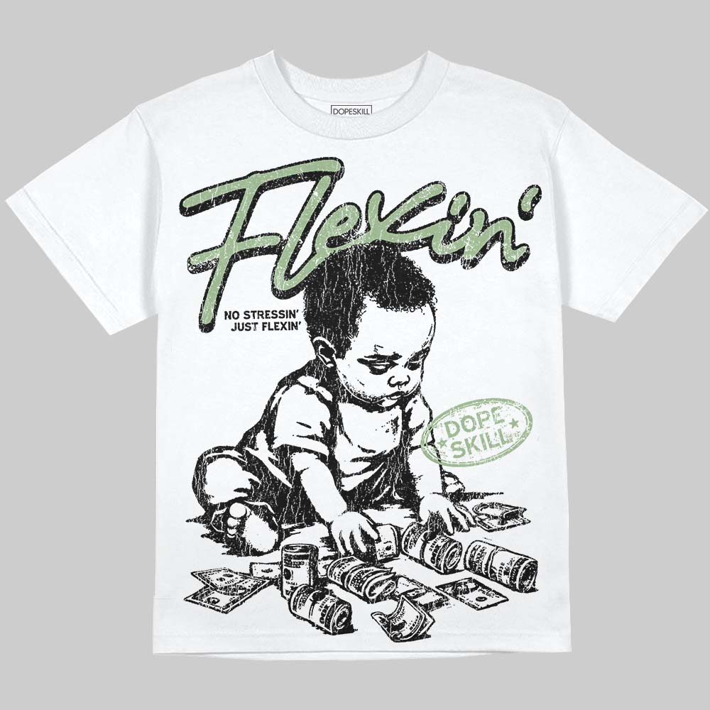 Seafoam 4s superstreetwear Oversize Print T-Shirt Flexin' Graphic