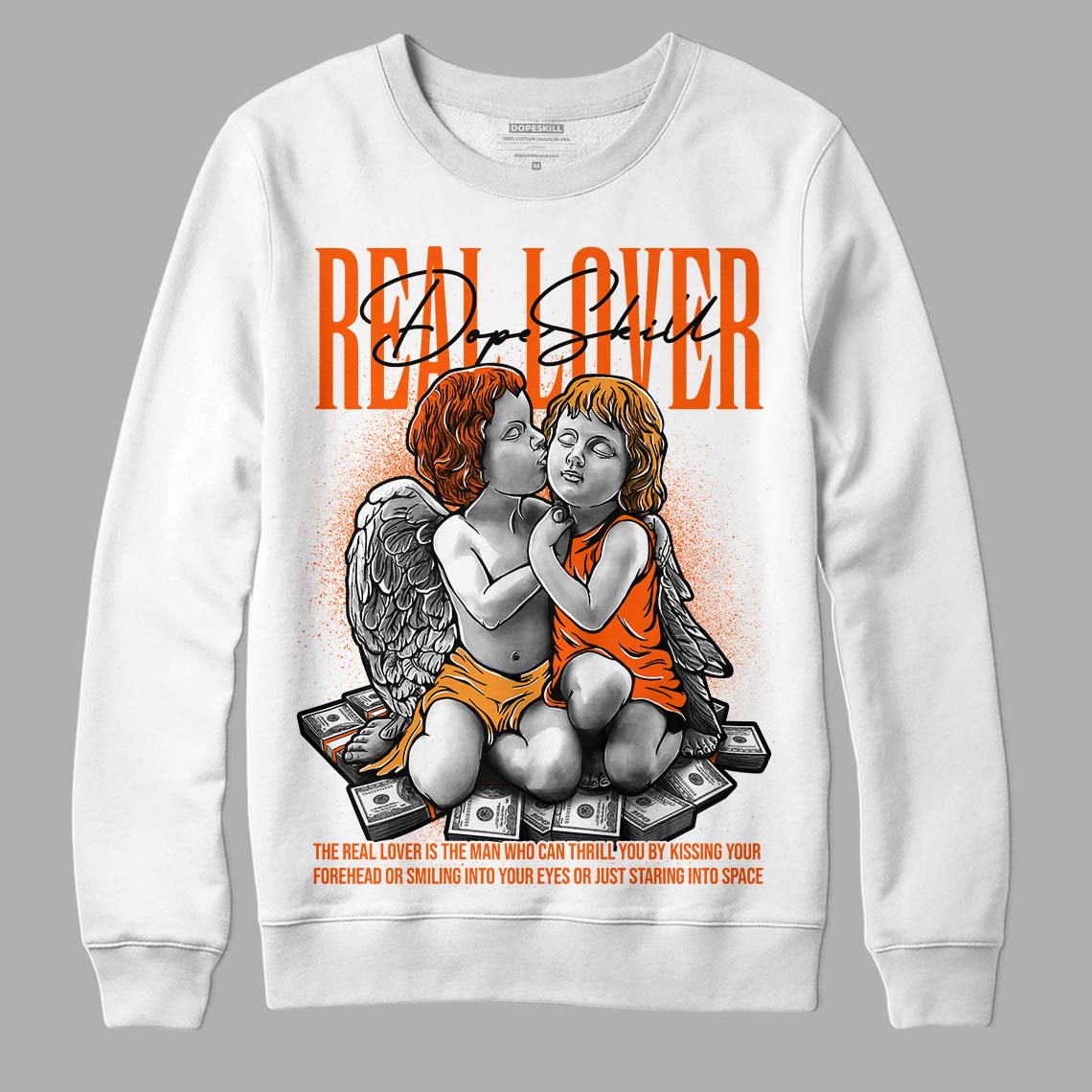Brilliant Orange 12s superstreetwear Sweatshirt Real Lover Graphic