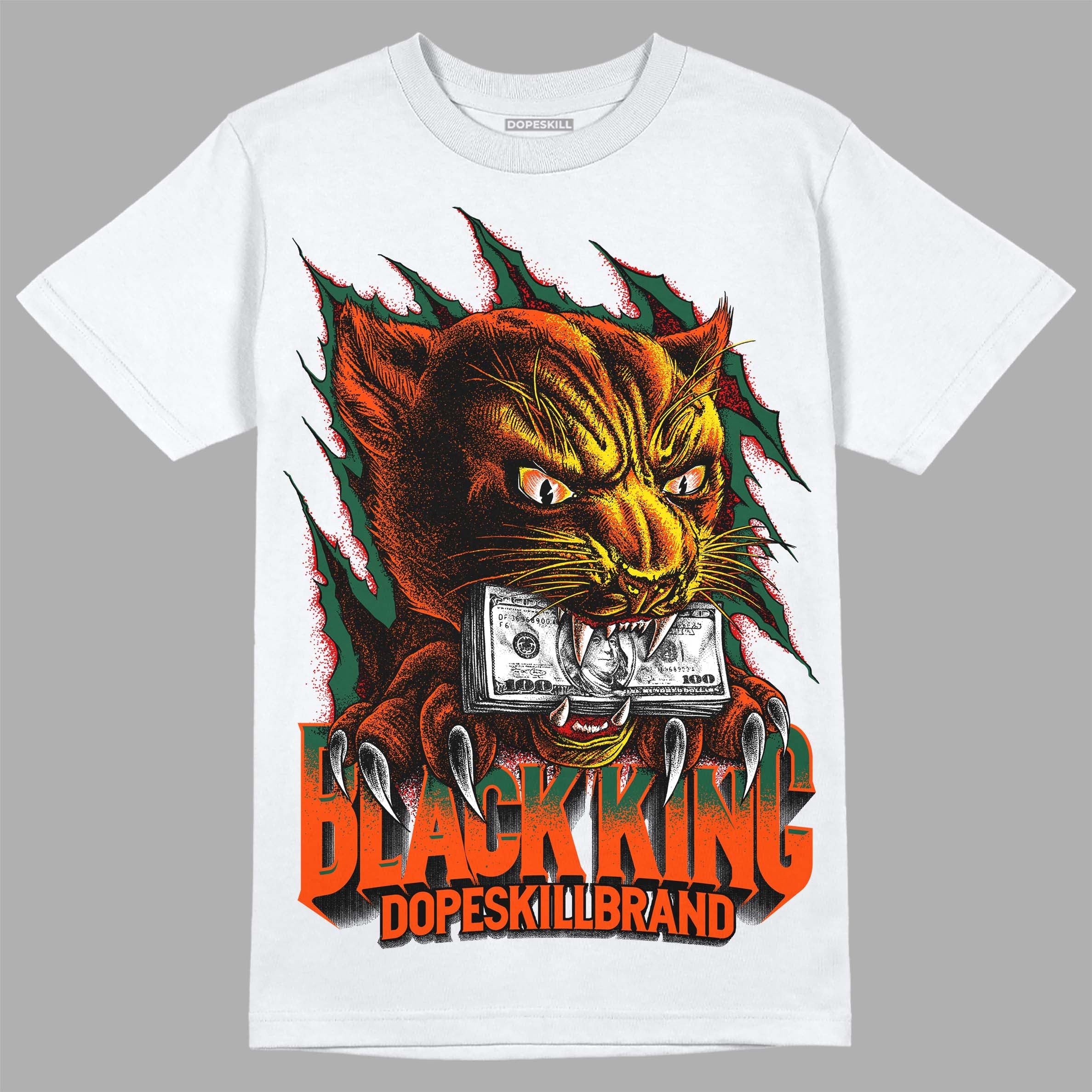 Dunk Low Team Dark Green Orange superstreetwear T-Shirt Black King Graphic