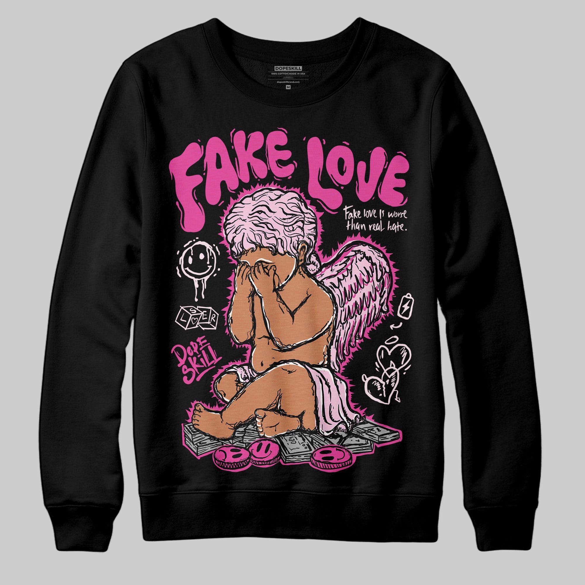 Triple Pink Dunk superstreetwear Sweatshirt False Love Graphic