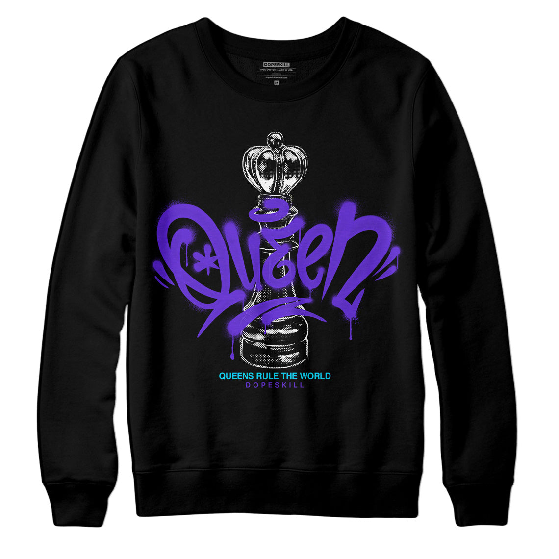 Aqua 6s superstreetwear Sweatshirt Queen Chess Graphic