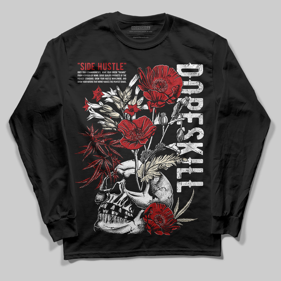 Black Toe Reimagined 1s superstreetwear Long Sleeve T-Shirt Side Hustle Graphic