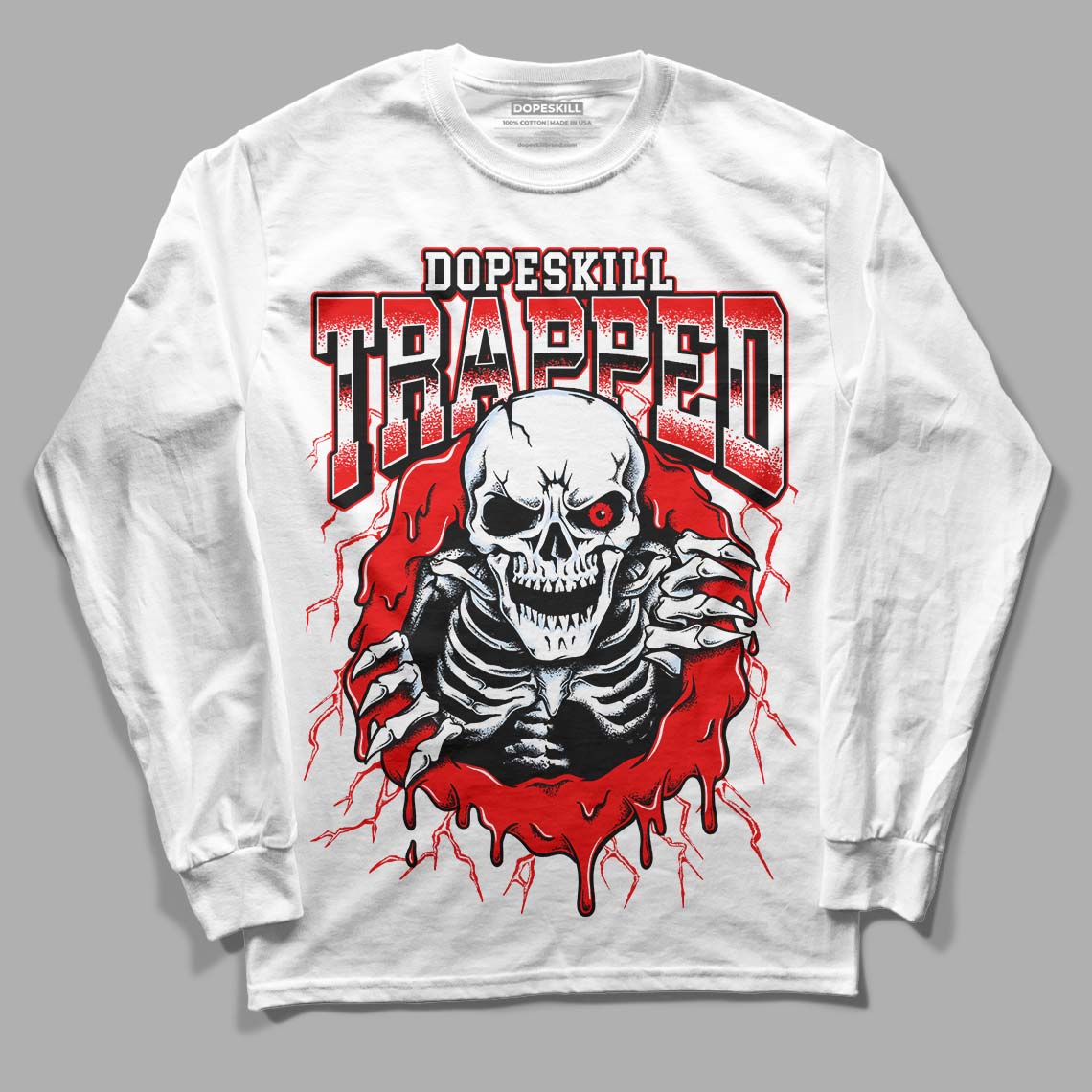 Cherry 11s superstreetwear Long Sleeve T-Shirt Trapped Halloween Graphic