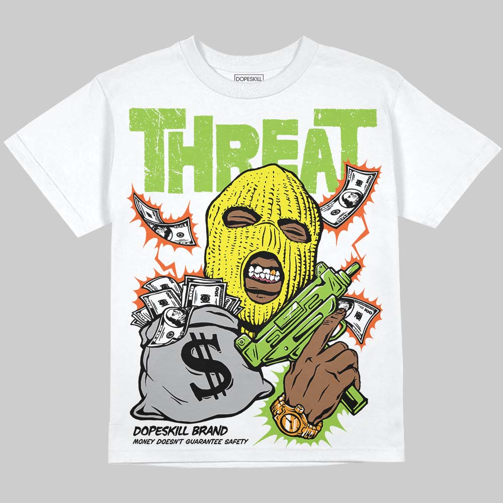 Neon Green Collection superstreetwear Oversize Print T-Shirt Under Threat Graphic