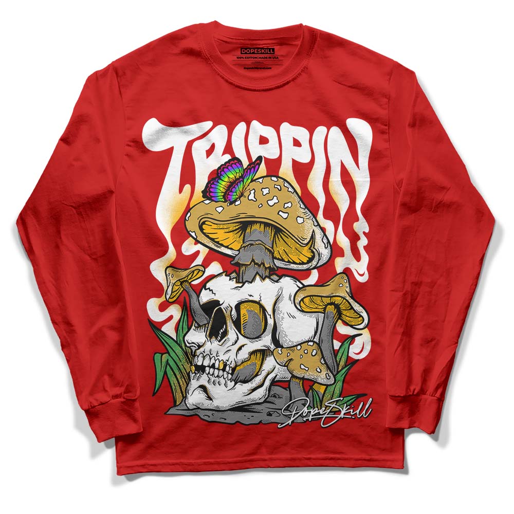 Red Collection superstreetwear Red Long Sleeve T-Shirt Trippin Graphic