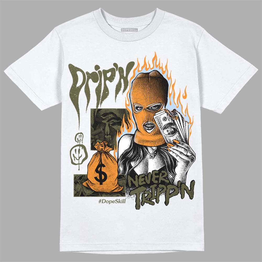 Olive 5s superstreetwear T-Shirt Drip'n Never Tripp'n Graphic