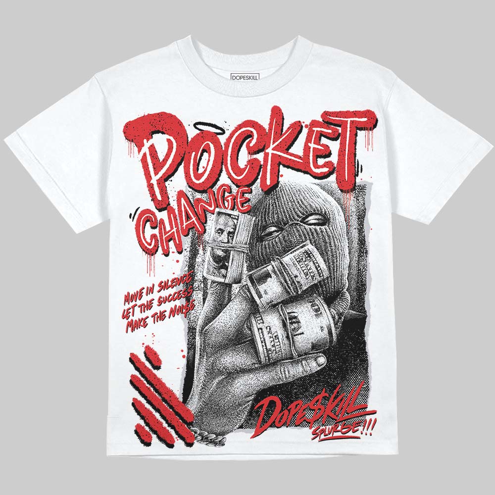 Red Cement 4s superstreetwear Oversize Print T-Shirt Pocket Change Graphic