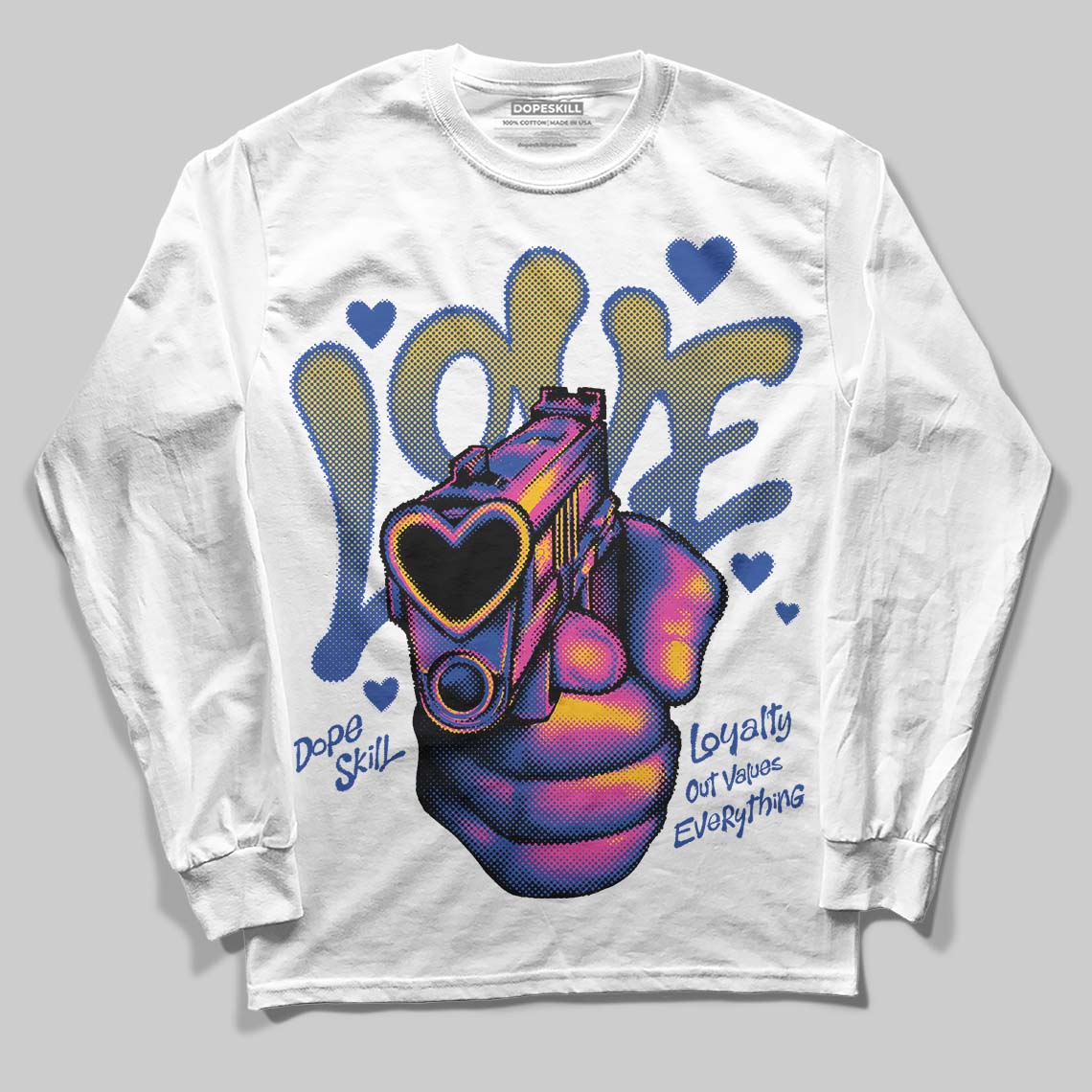 Royal Blue Collection superstreetwear Long Sleeve T-Shirt Love Shot Graphic