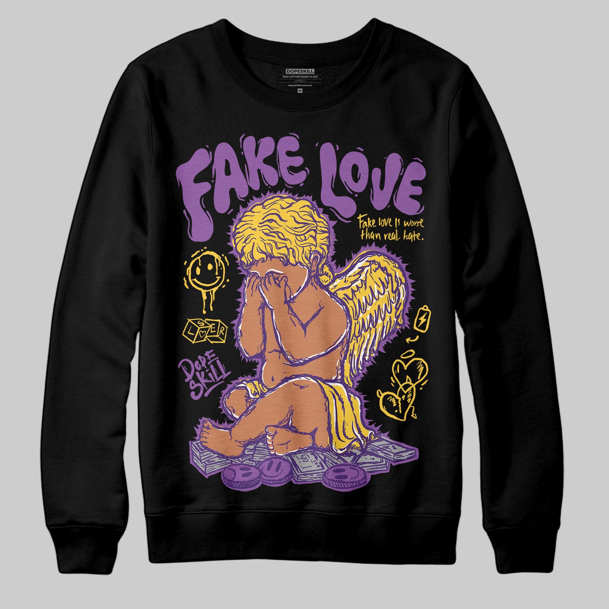 Field Purple 12s superstreetwear Sweatshirt False Love Graphic