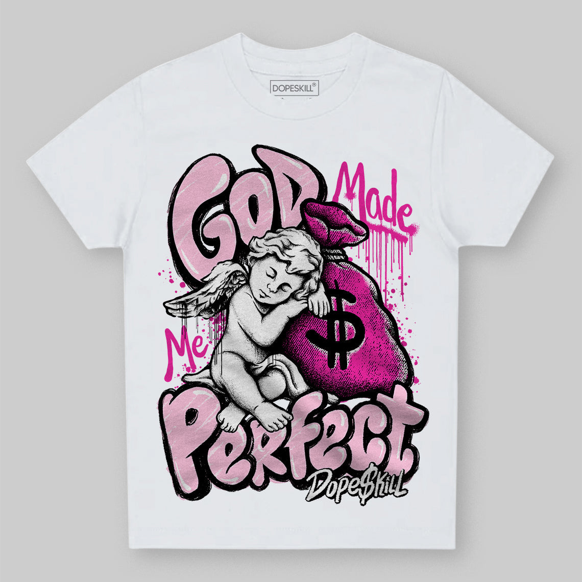 Triple Pink Dunk Low superstreetwear Toddler Kids T-shirt God Made Me Perfect Graphic