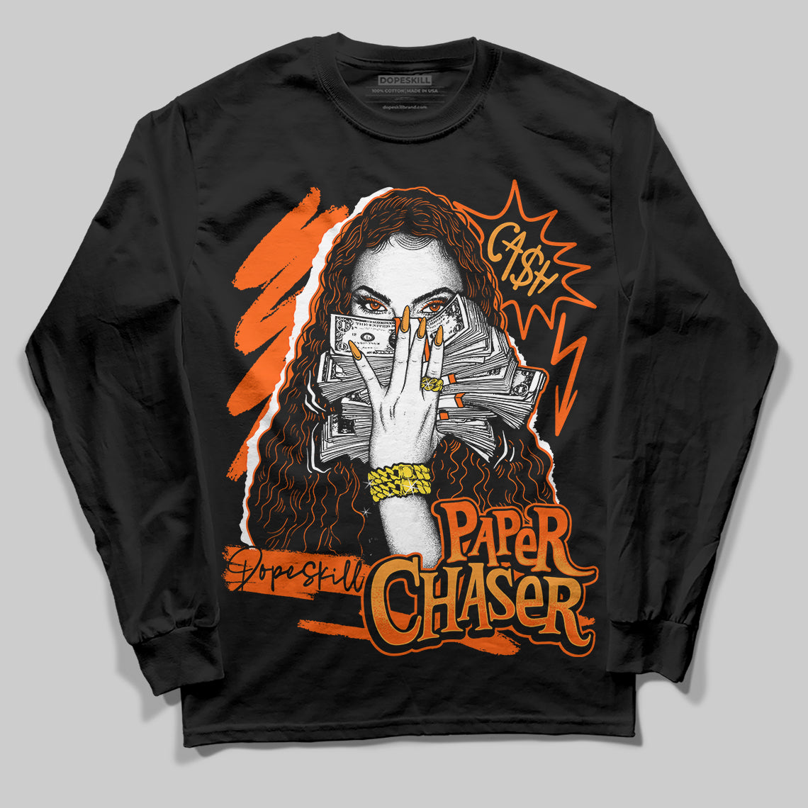 Brilliant Orange 12s superstreetwear Long Sleeve T-Shirt NPC Graphic