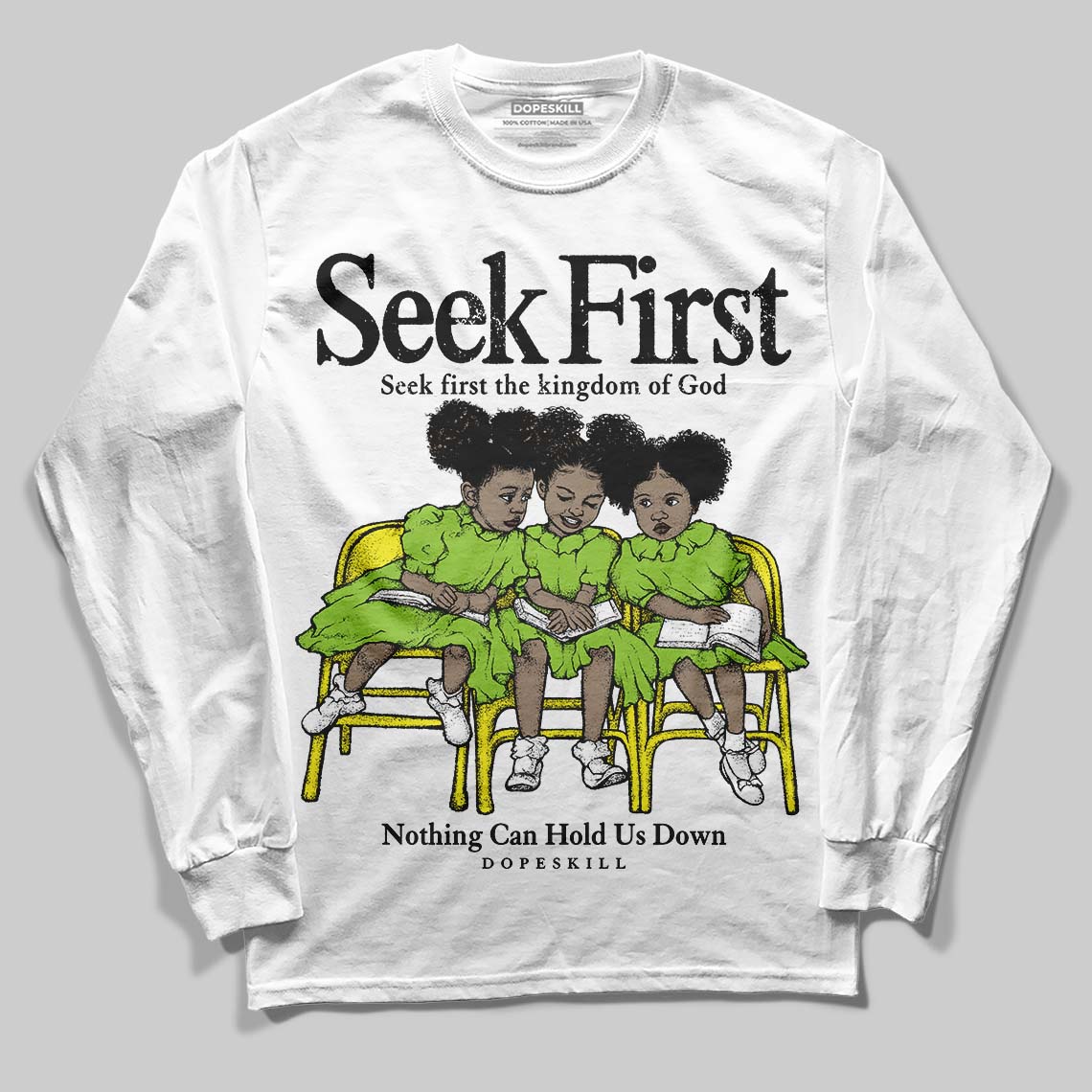 Neon Green Collection superstreetwear Long Sleeve T-Shirt New Seek First Graphic