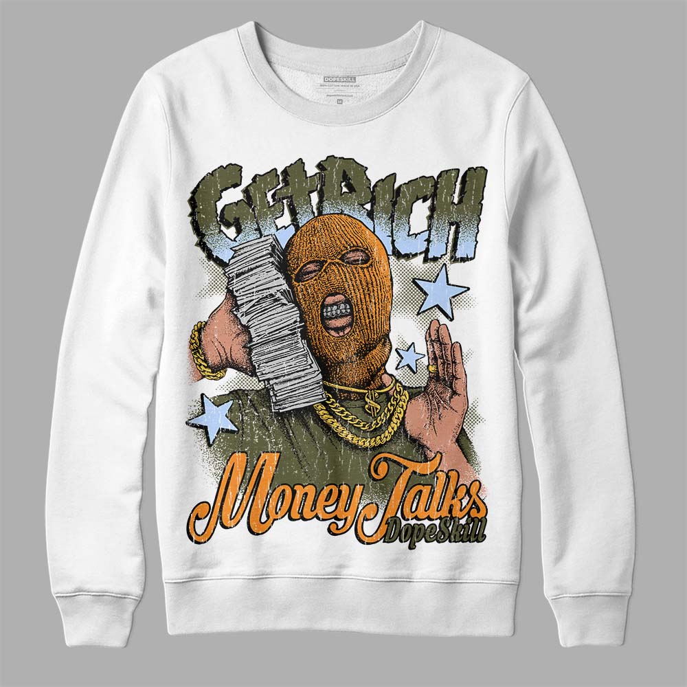 Olive 5s superstreetwear Sweatshirt Get Rich Graphic