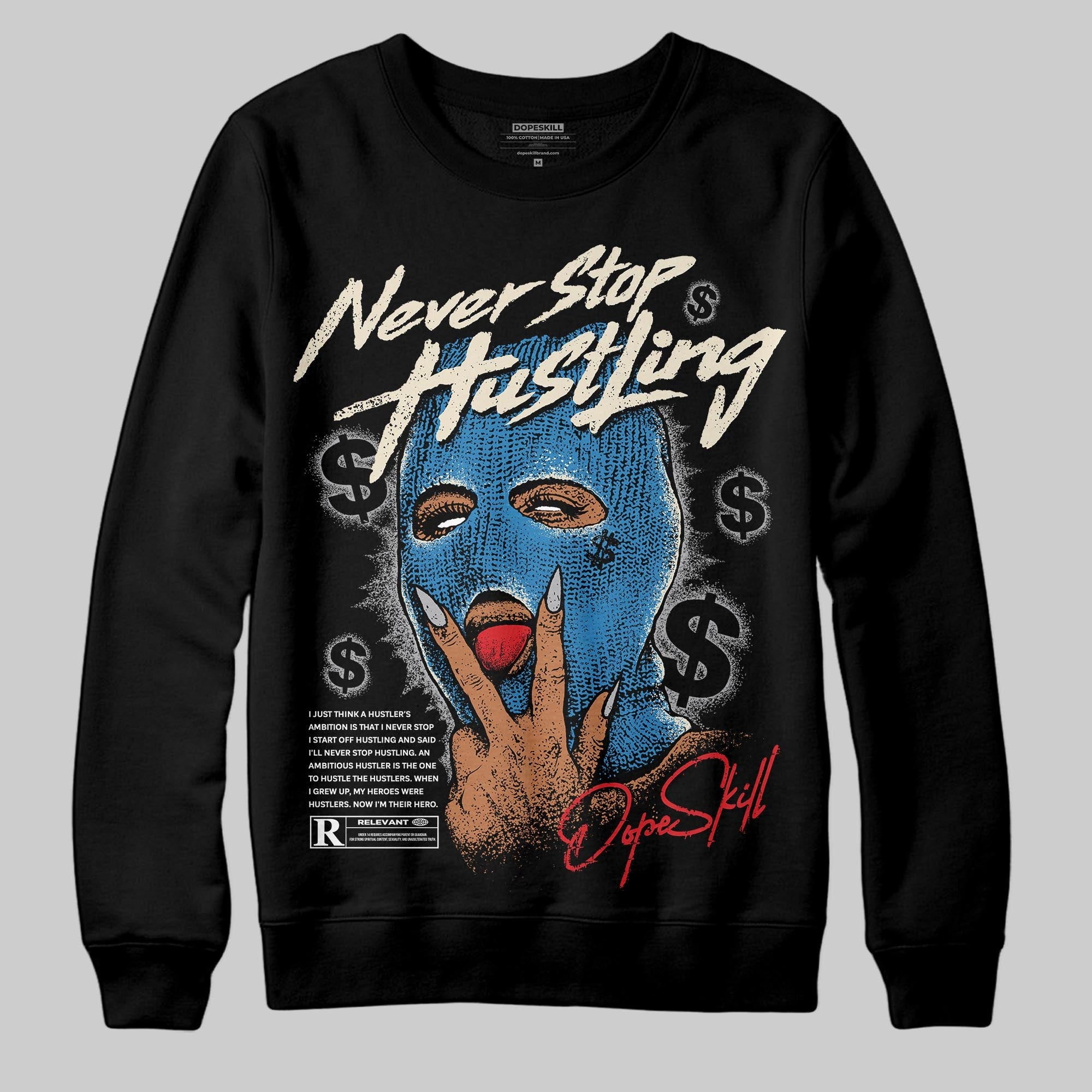 Rare Air 3s superstreetwear Sweatshirt Never Stop Hustling Graphic