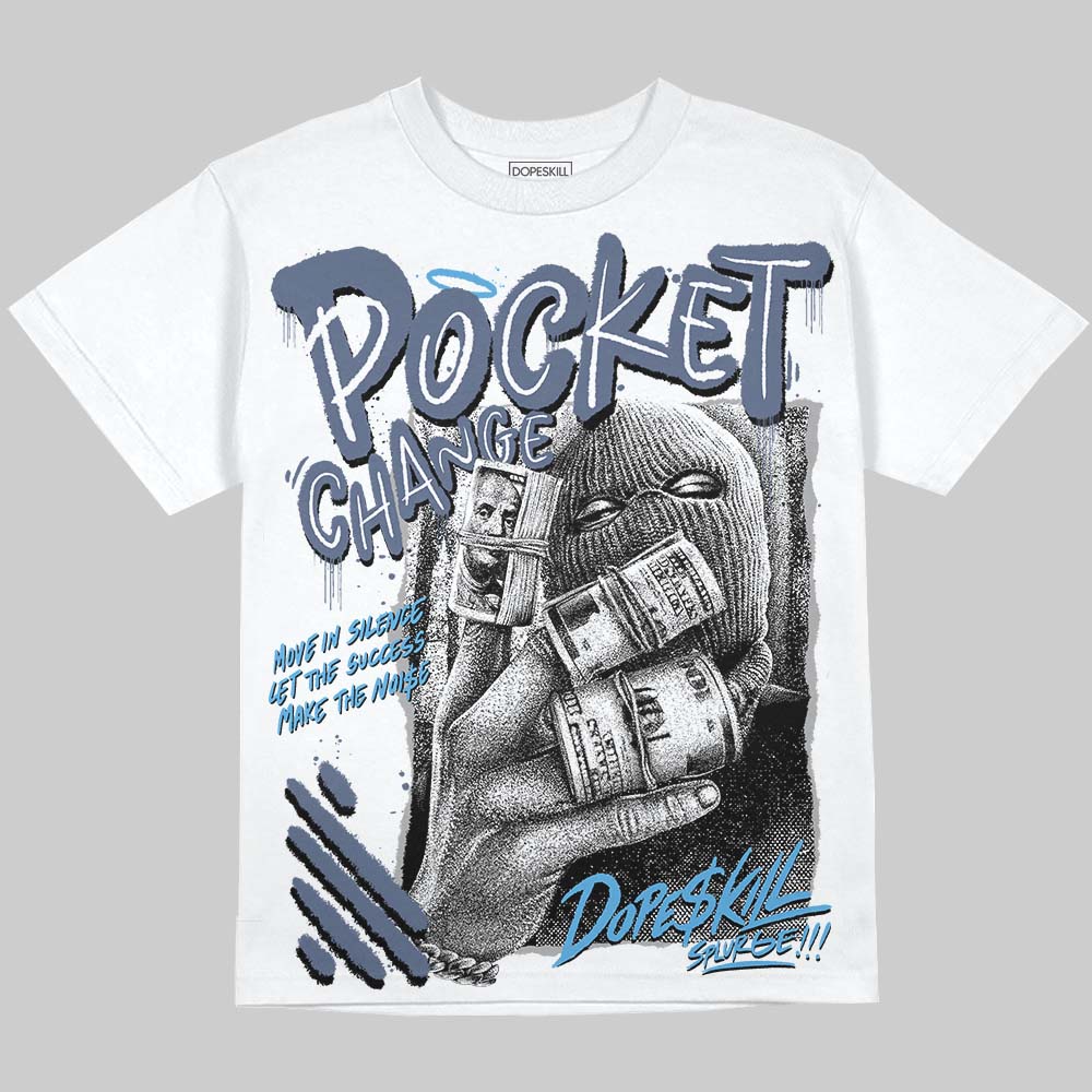 Diffused Blue 11s superstreetwear Oversize Print T-Shirt Pocket Change Graphic