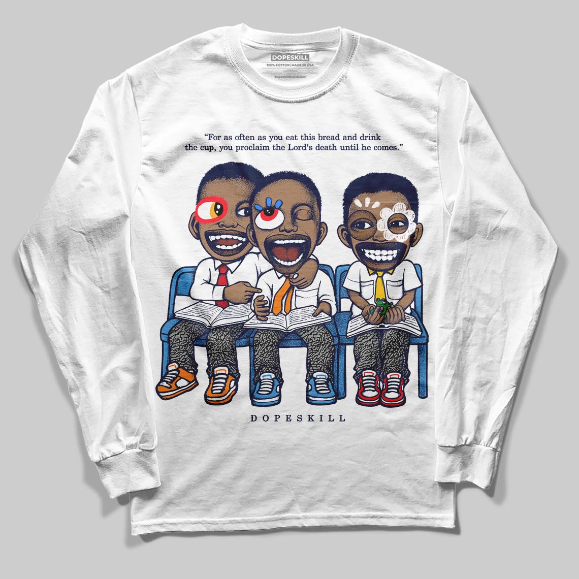 Midnight Navy 3s superstreetwear Long Sleeve T-Shirt First Sunday Graphic