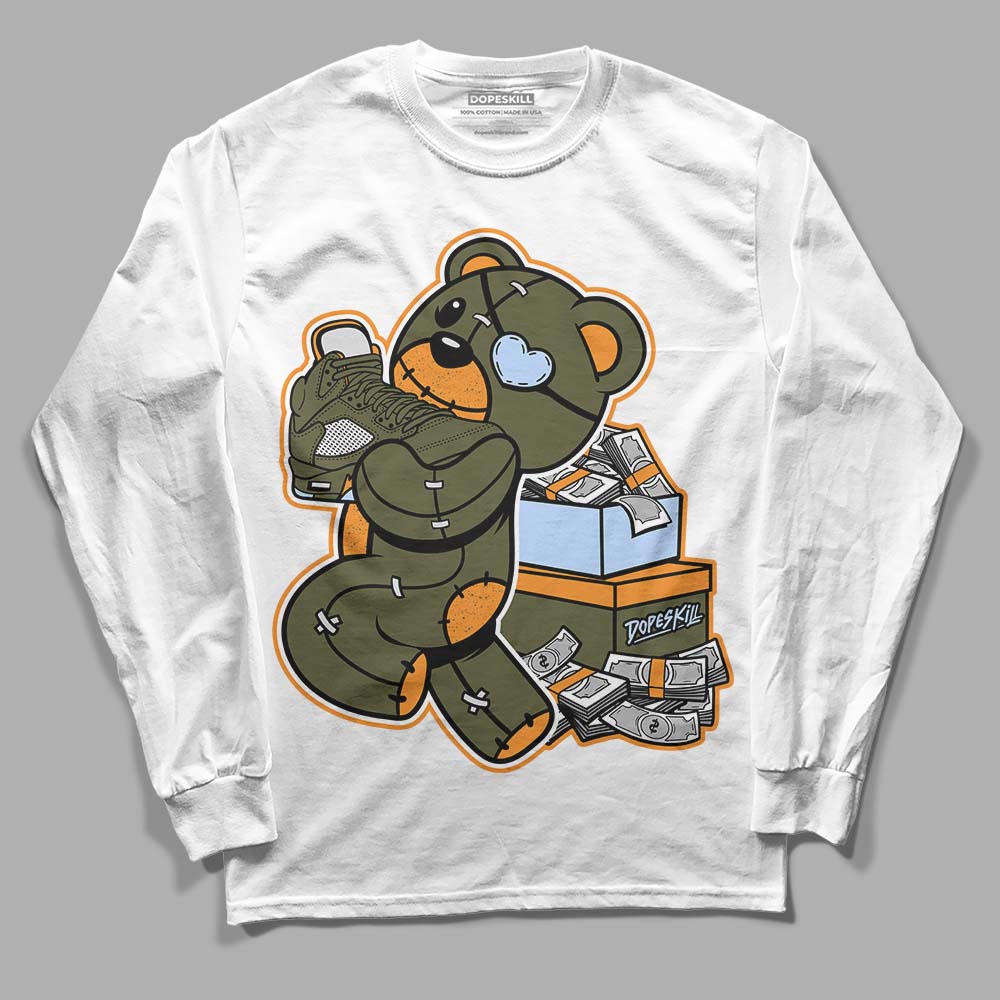 Olive 5s superstreetwear Long Sleeve T-Shirt Bear Steals Sneaker Graphic