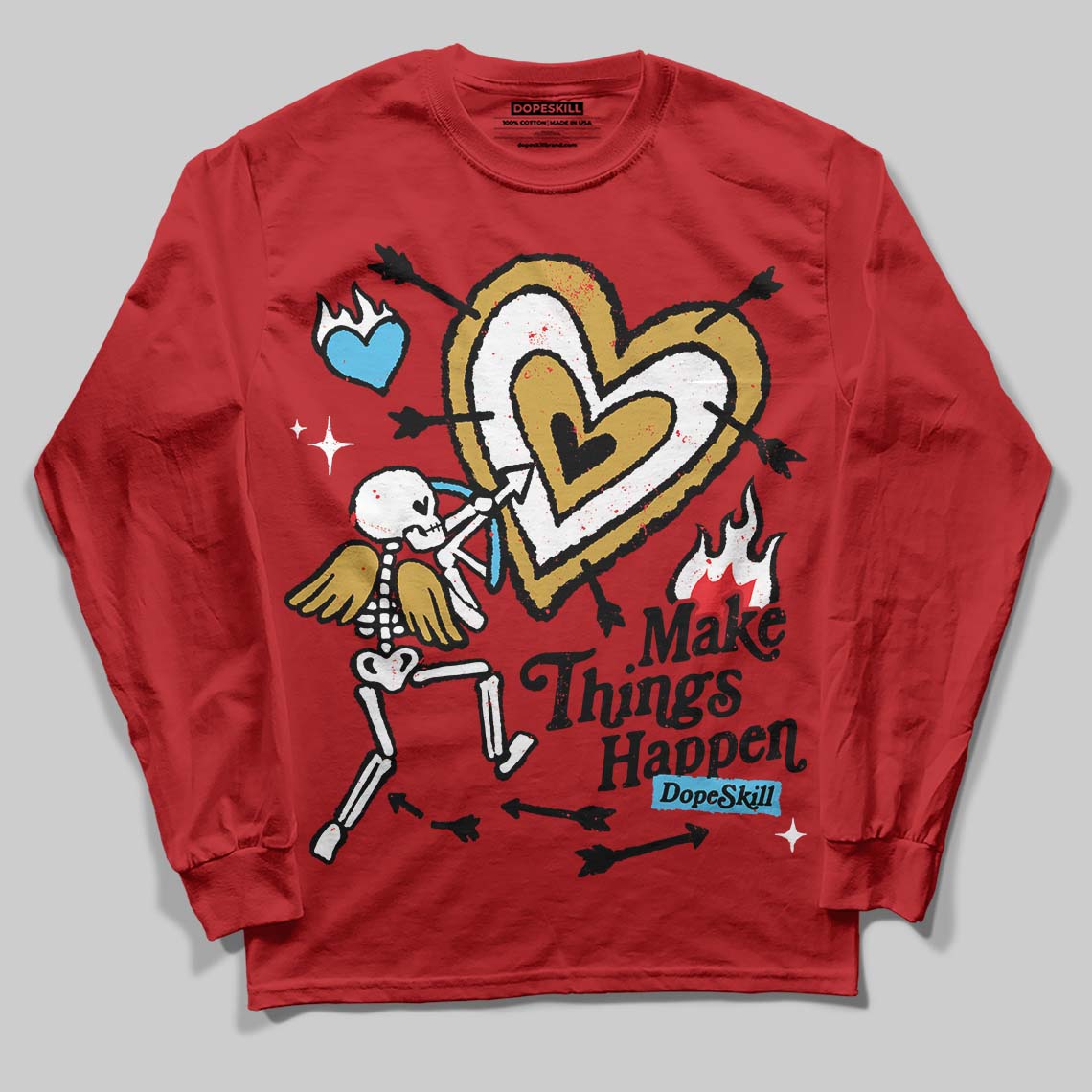 Red Collection superstreetwear Long Sleeve T-Shirt Make Things Happen Graphic