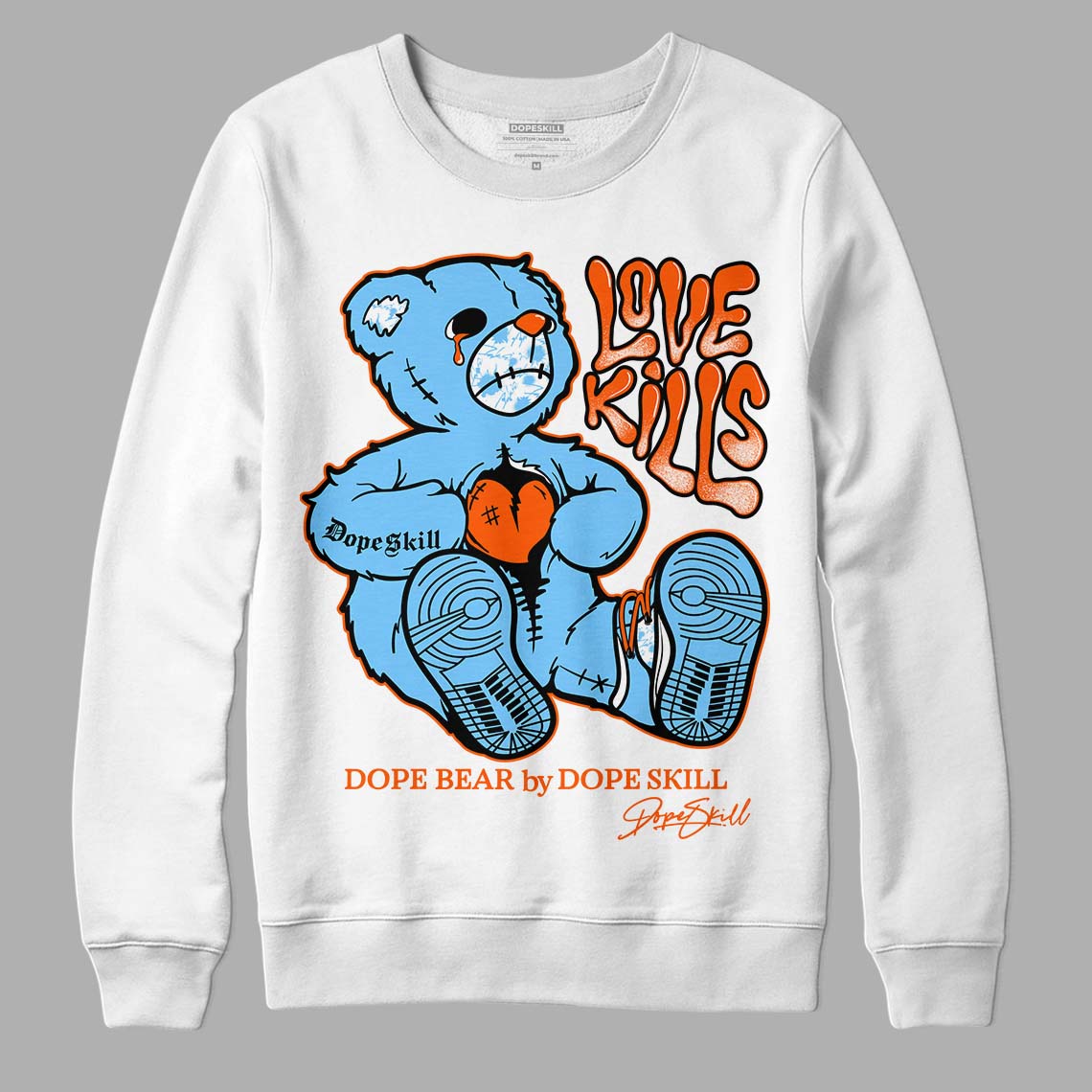 Dunk Low Futura University Blue superstreetwear Sweatshirt Love Kills Graphic