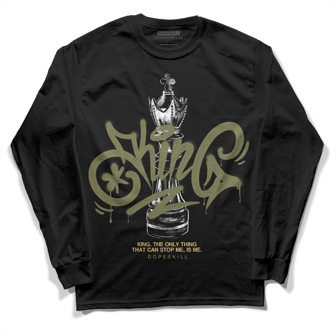 Craft Olive 4s superstreetwear Long Sleeve T-Shirt King Chess Graphic