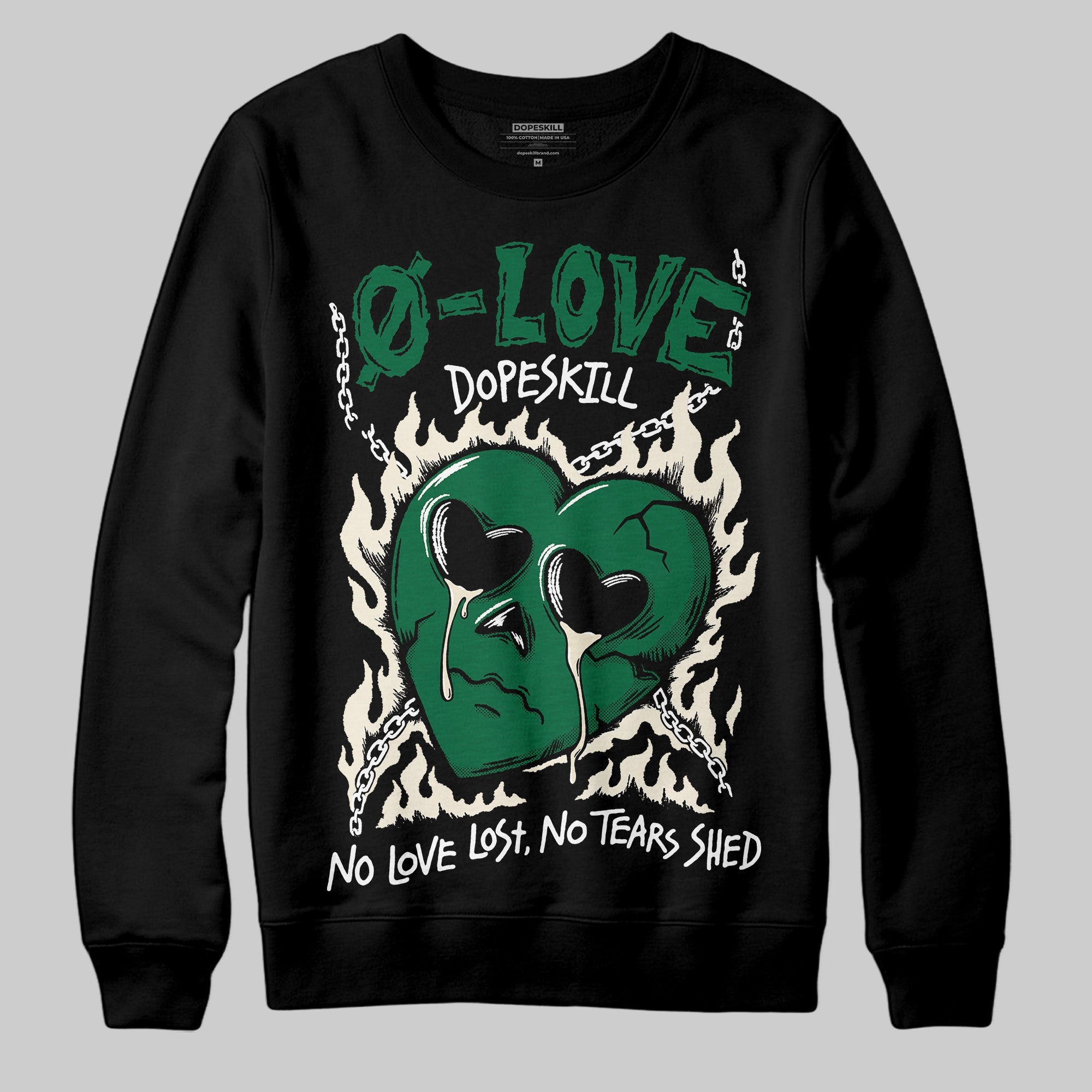 Pine Green 13s superstreetwear Sweatshirt Crying Heart Graphic
