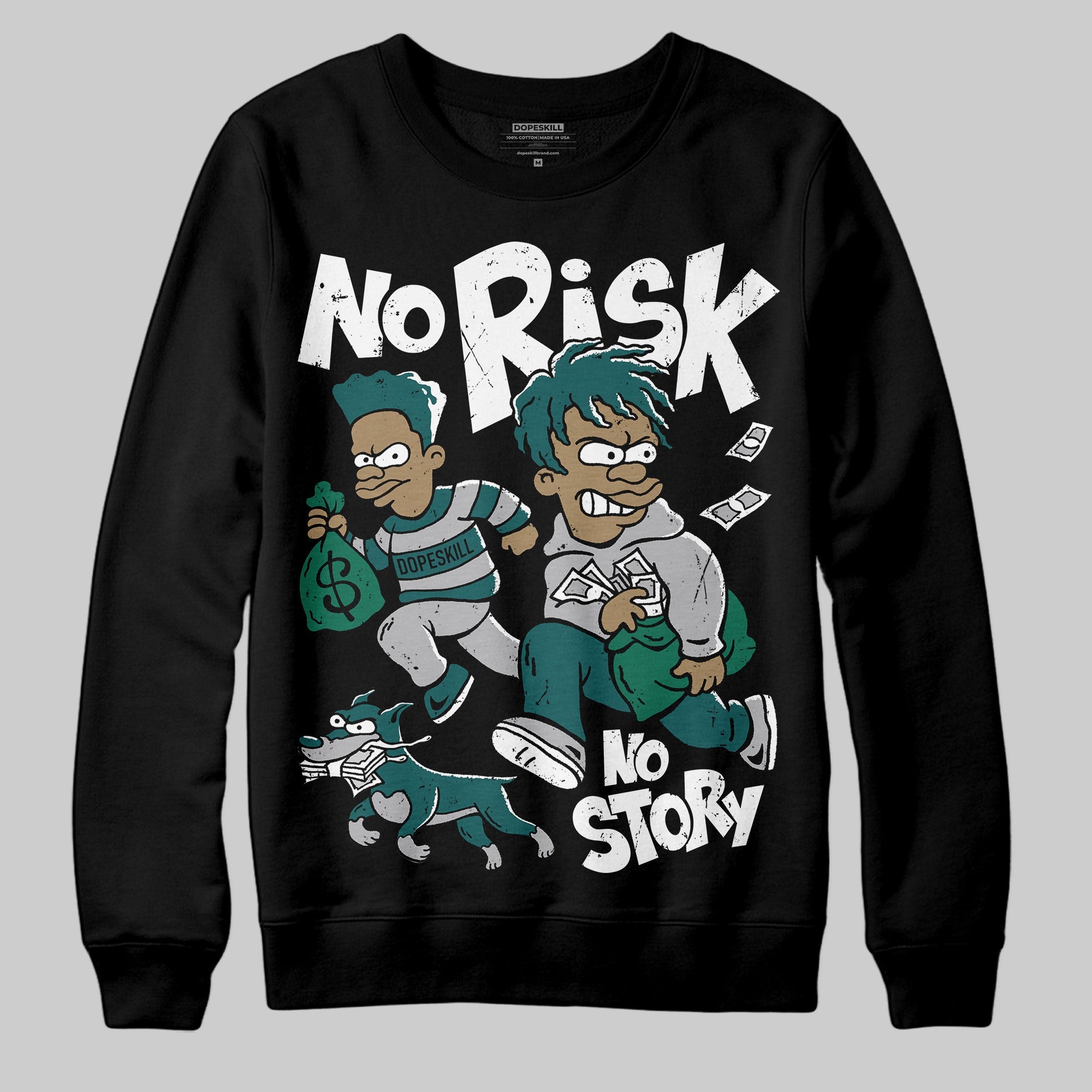 Gel 1130 White Dark Neptune superstreetwear Sweatshirt No Risk No Story Graphic