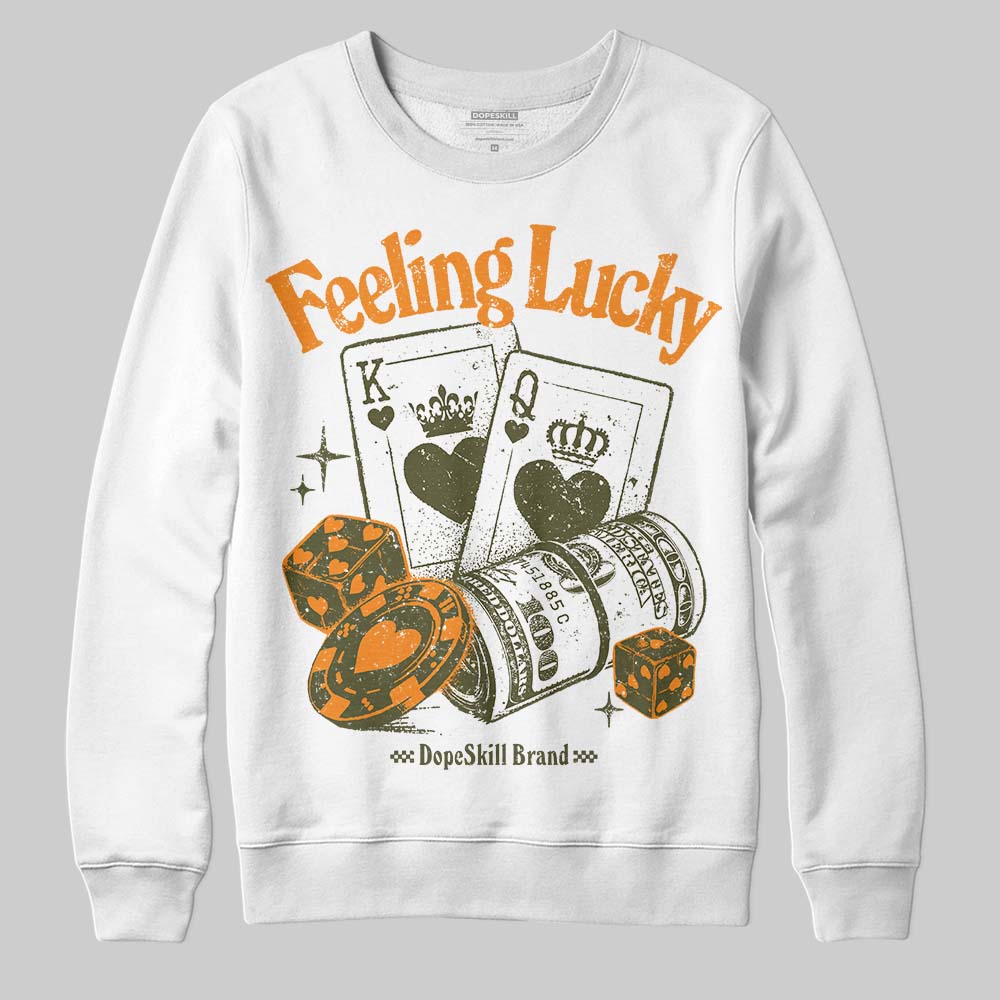 Olive Collection superstreetwear Sweatshirt Feeling Lucky Graphic