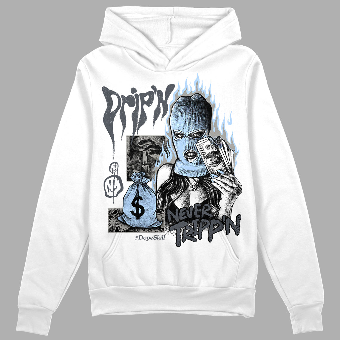 Cool Grey 11s superstreetwear Hoodie Sweatshirt Drip'n Never Tripp'n Graphic