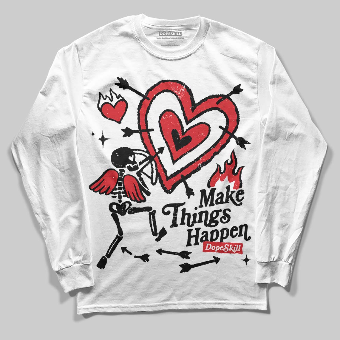 Black and White Collection superstreetwear Long Sleeve T-Shirt Make Things Happen Graphic