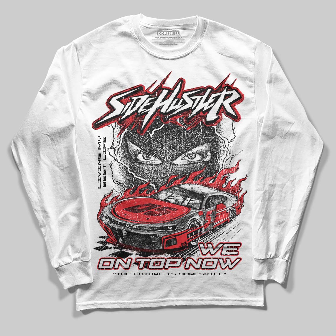 Black and White Collection superstreetwear Long Sleeve T-Shirt New Side Hustler Graphic