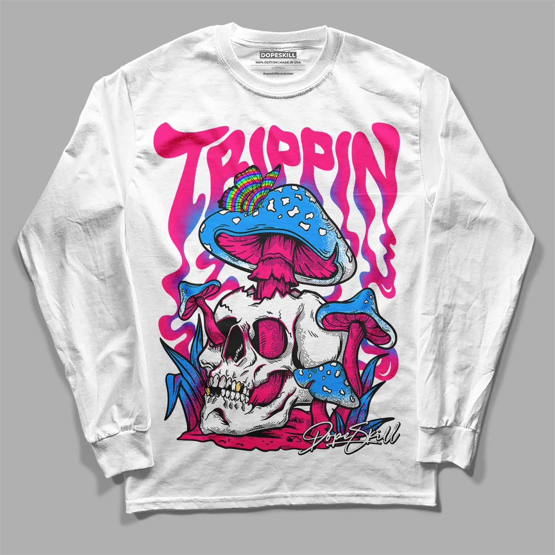 Fierce Pink 1s superstreetwear Long Sleeve T-Shirt Trippin Graphic