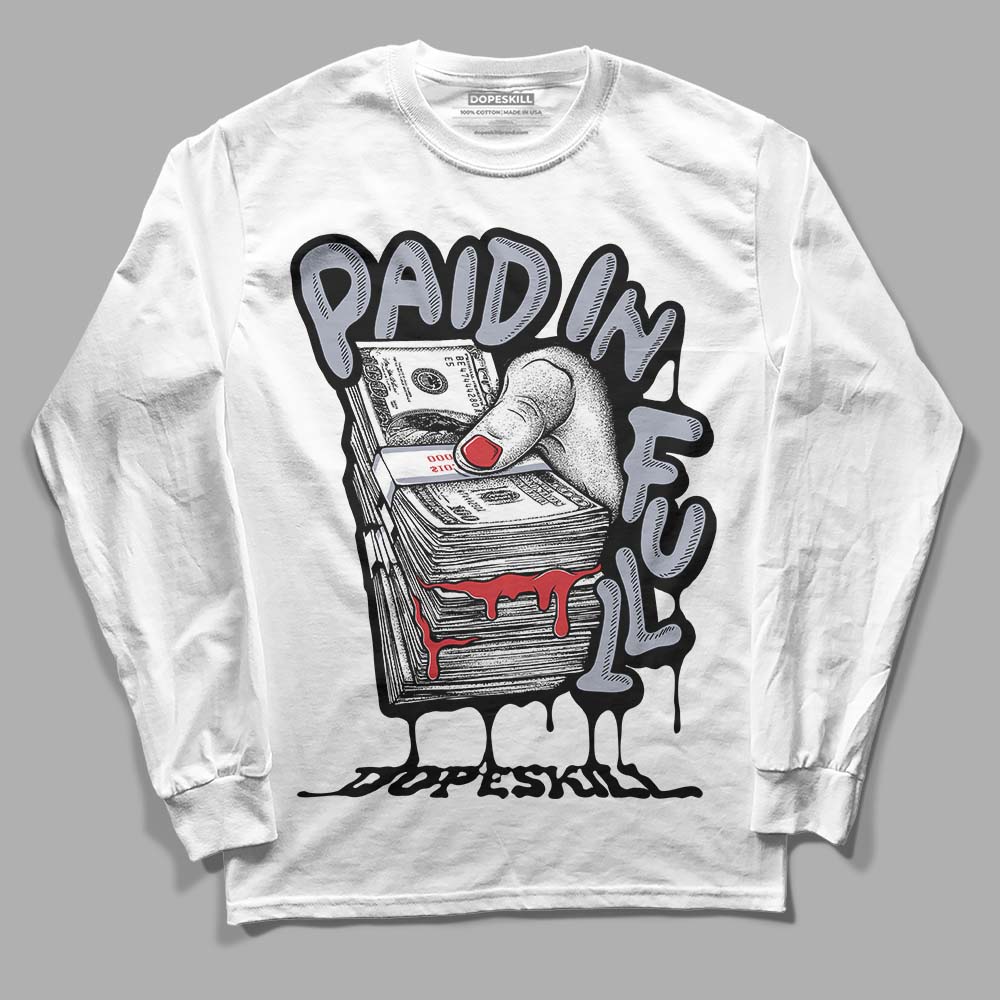 Bred Reimagined 4s superstreetwear Long Sleeve T-Shirt Paid In Full Graphic