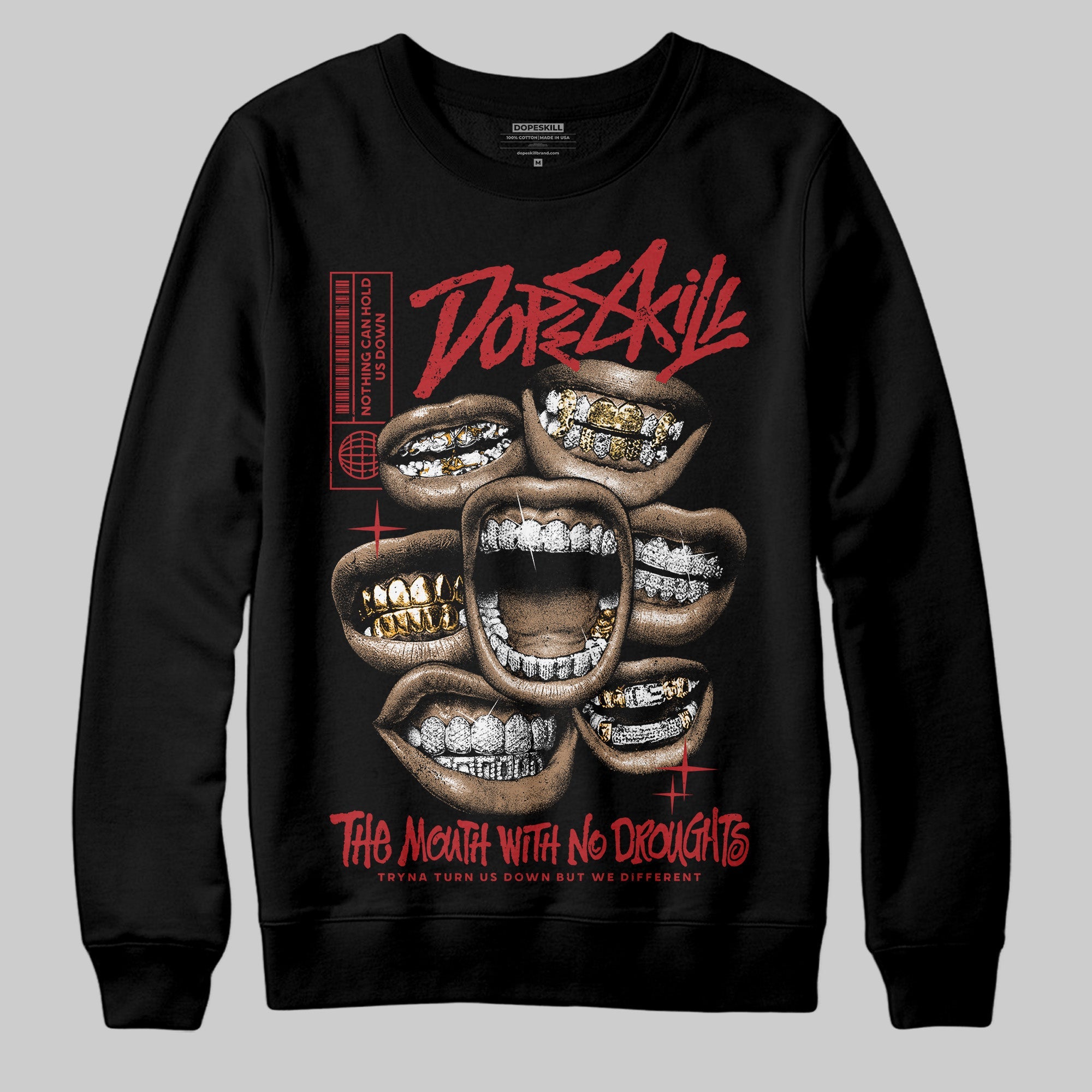 Flu Game 12s superstreetwear Sweatshirt The Mouth With No Droughts Graphic